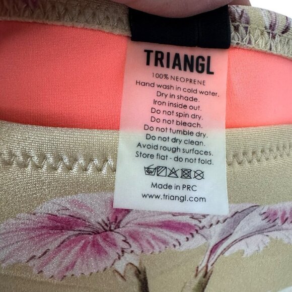 Triangl Tan Coco Neoprene Bikini Bottoms size XL Floral Print - Picture 4 of 6